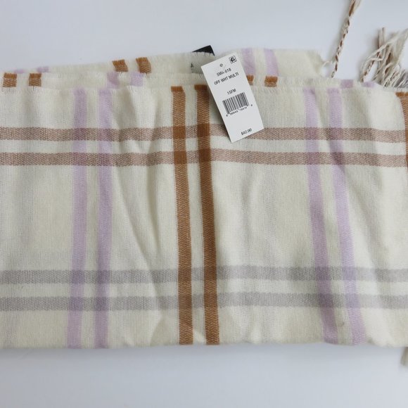 (#B)  Steve Madden Checker Plaid Print Soft Scarf One Size - Picture 4 of 4